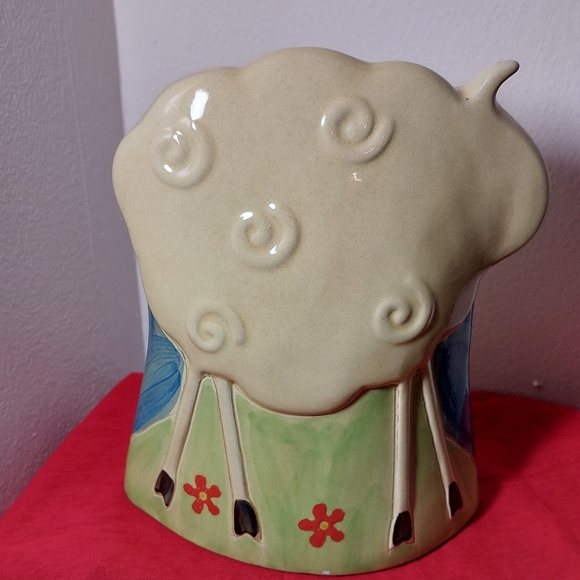 Molde Pottery 3D Sheep Ceramic Folk Art Figurine Oval Base Hand Painted Portugal - Picture 5 of 12